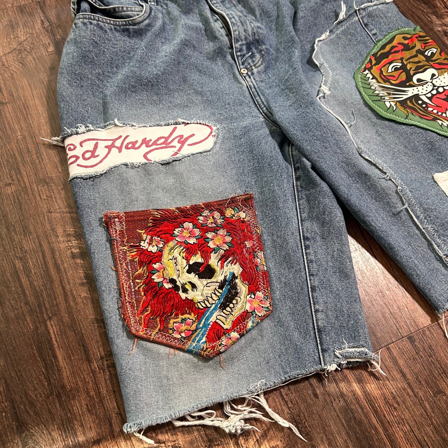 Blue ed hardy jorts