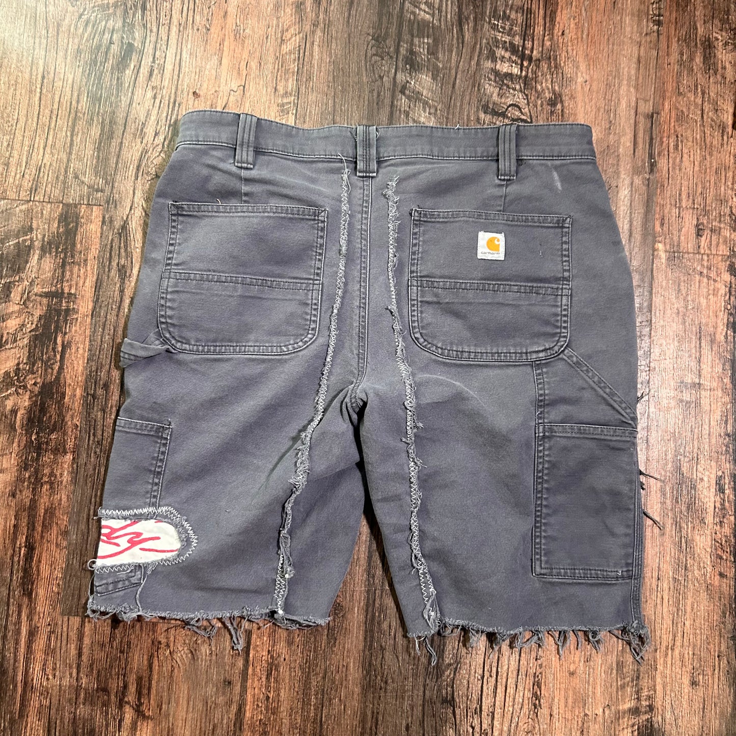 Ed hardy carhartt patchwork shorts